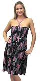Hot & Sexy Allover Flroal Print Cotton Halter Tube Dress Backless Sundress Boob Tunic XMas Christmas Gift