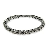Eve's Addiction Italian Wheat Chain Mens Sterling Silver Bracelet