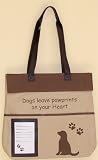 Dogs Leave Pawprints on your Heart Water Repellant Tote Bag