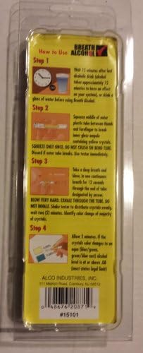 BREATH ALCOHOL .08% Pocket Breathalyzer (3 Pack)