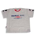 Mish Mish - Infant Baby Boys Short Sleeved Tee, Grey, Navy, Red (Size 12Months)