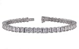 Ladies 15CT Asscher Cut Tennis Bracelet