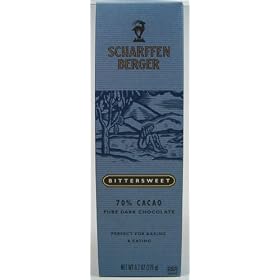 Scharffen Berger Bittersweet 70% Cacao Chocolate Baking Bar 9.7oz.
