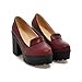 Show Shine Women's Fashion Platform High Chunky Heel Loafers Shoes