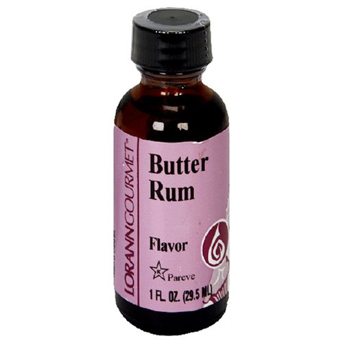 LorAnn Artificial Flavoring Oils, Butter Rum Flavoring Oil, 1-Ounce Bottles (Pack of 4) by LorAnn Oils