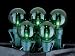 Set of 35 Green G25 Christmas Lights With Green Wire #723404
