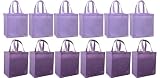 Reusable Grocery Tote Bag Shades of Purple 12 Pack