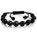 Faceted Black Onyx Bracelet Mens Ladies Unisex Adjustable