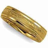 14K Yellow Gold Men's Designer Style Wedding Band