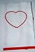 Embroidered Baby Bib - Red Heart trimmed in Red
