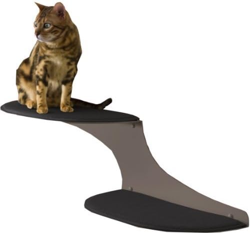 The Refined Feline Cat Cloud Cat Shelves in Titanium, Left Facing by RefinedKind Pet Products