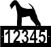 Custom Crafted Airedale Terrier Steel Address Sign