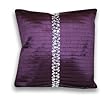 Thro by Marlo Lorenz 4236 Diana Pleated Rhinestone Faux Silk 18 by 18-Inch Pillow, Blackberry