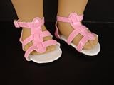 Pink Strappy Sandals for the 18 Inch Doll Made for the American Girl Doll