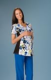Cherokee Maternity Side Panel Print Scrub Tops--Assorted Prints