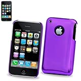 New Fashionable Perfect Fit Hard Metallic Slim Fit Protector Skin Cover Cell Phone Case for Apple iPhone 3G 8GB 16GB / 3GS 16GB 32GB ATandT - Purple