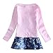 Novatx Baby Princess Butterfly Cotton Long Sleeves Girl Dress H5460 Grey