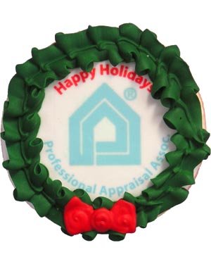 Beautiful Cookies Organic Party Favors-Personalized Wreath Organic Cookies Cookies, 10... by Christmas Wreath