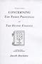 Concerning the Three Principles of the Divine Essence: Of the Eternal, Dark, Light, and Temporary World