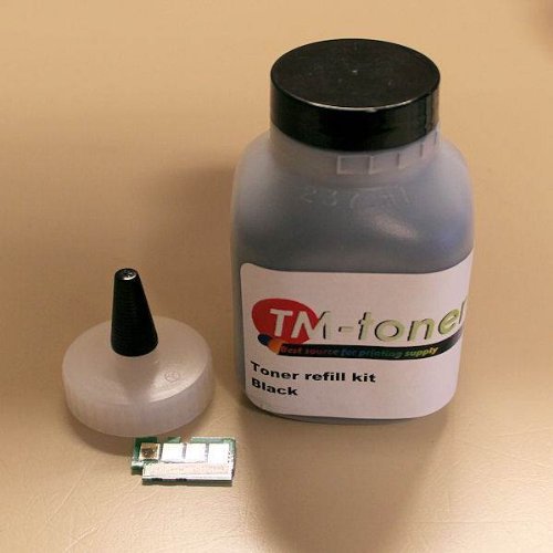Simplyitem © Black Toner refill kit + chip for Konica Minolta MagiColor 1600W 1650EN 1680MF 1695mf
