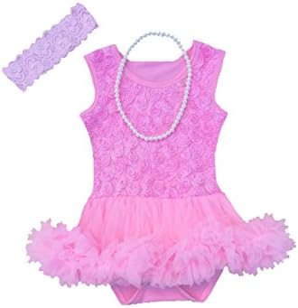 Newborn Baby Girl Tutu Dress Pink (6-12 months, Pink)