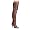 Women's 4 Inch Pull-On Thigh Boot With Elasticated Gusset (Brown Leather;9)
