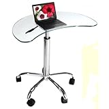 Laptop Stand with Casters (Clear) (31.5H x 25.5W x 15.5D)
