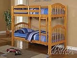 Acme Furniture Honey Oak Finish Twin Bunk Bed 02359