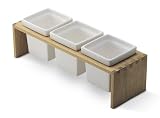 Teak Herb Pot Holder (Condiment Caddy) Size: 3 Teak Herb Pot Holder (Condiment Caddy) Size: 3