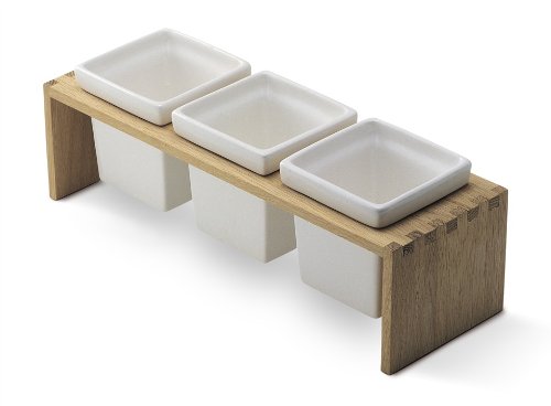 Teak Herb Pot Holder (Condiment Caddy) Size: 3