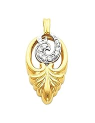 14K Two-Tone Gold Diamond Pendant - 0.25 Ct. -- LIFETIME WARRANTY