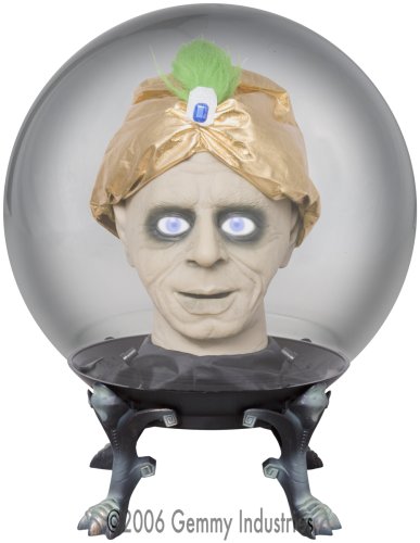 Good Tidings 4830294 Crystal Ball with Talking Butler Head Sound Activated Halloween Decoration