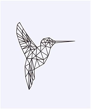 Allyseed Line Flying Woodpecker Canvas Wall Picture Art Print Painting Poster for Home Decoration (No Frame) (S(30*25cm))