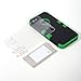 Masione™ Deluxe Hybrid High Impact Soft Silicone + Hard PC Case Cover for Apple iPhone 5S 5 5G with Screen Protector and Stylus (Black+Green)