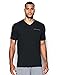 Under Armour Men's Charged Cotton V-Neck, Black (001)/Steel, X-Large