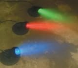Solar underwater aquatic pond spotlight spot lights set