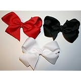 Hair Bows ~ Average Size GrosGrain Tied Bow ~ Red
