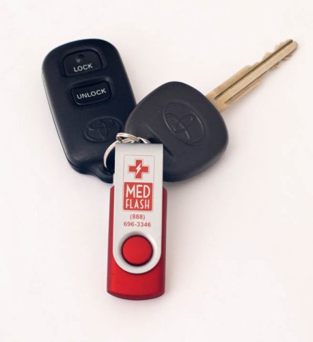 Single Detail Page Misc: Emergency Medical Records   Flash drive with 1g memory capacity holds all important medical info like emergency contacts, blood type, allergies and medications with possible side effects and symptoms. Any computer with a USB port can record or read this device.