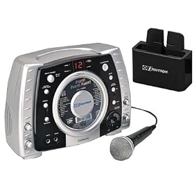 Emerson GP398 Portable Karaoke CDG System with iPod Cord, Cradle, and 30 songs by Emerson
