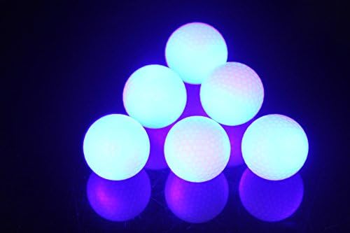 (Pack of 6)MAXZOLALED Golf Balls,Night Golf,Super Bright Led Golf Training Ball,glow in the dark (Blue 6 Pcs)