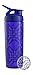 BlenderBottle SportMixer Signature Sleek Shaker Bottle, Tartan Plaid Purple, 28-Ounce