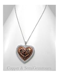 Heart White Diamond Necklace In Copper