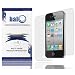 Halo Screen Protector Film Clear (Invisible) for iPhone 4G 4 (3 Pack + 3 Bonus Back Films) - Premium Japanese Screen Protectors
