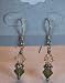 Khaki & Light Peach Swarovski Crystal Earrings