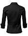 DRESSIS Women's Roll Up Sleeve Single Buttoned Blazer Jacket S to 3XL (12 Colors)