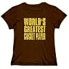 Buy Cricket Tshirts - WORLD GREATEST Cricket Player Sports Womens T-Shirt (Brown, Sizes X-Small - XXX-Large)