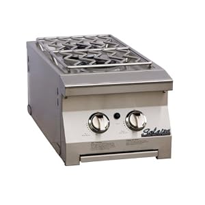 Solaire Double Side Mount Side Burner for Solaire 30 and 42-Inch Natural Gas Cart Grills, Stainless... by 