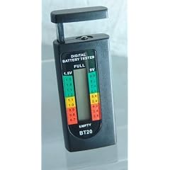 Digitaler Batterietester mit LCD-Anzeige BT-20 f�r AAA (Micro), AA (Mignon), C (Baby), D (Mono) und 9V-Block