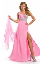 Chiffon/Taffeta/Tulle Lace Crystal Applique Beaded Crystals Wedding Party Dress 