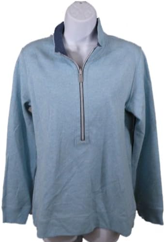 NEW Lady Hathaway 1/2 Zip Reversible Pullover Sweatshirt Blue Navy sz Small 4-6